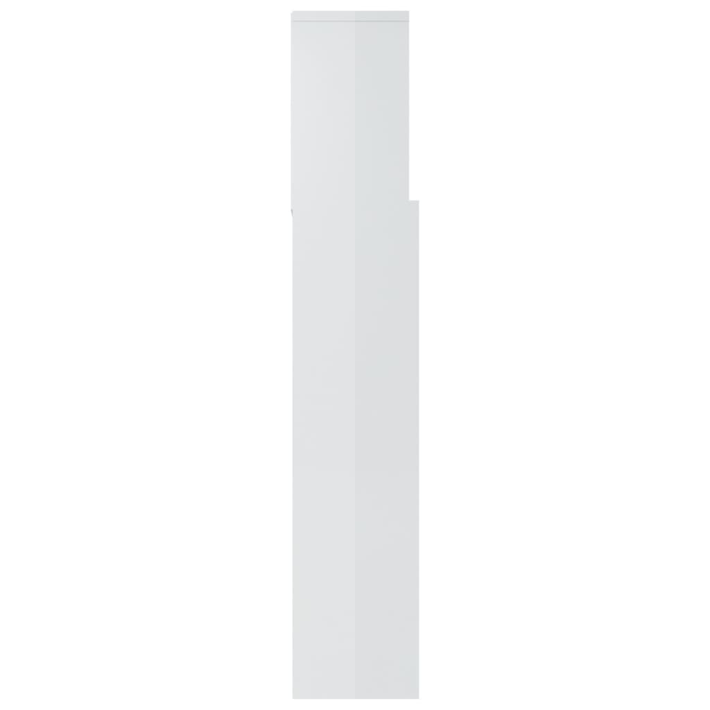 Hoofdbordkast 180X19X103,5 Cm Hoogglans Wit