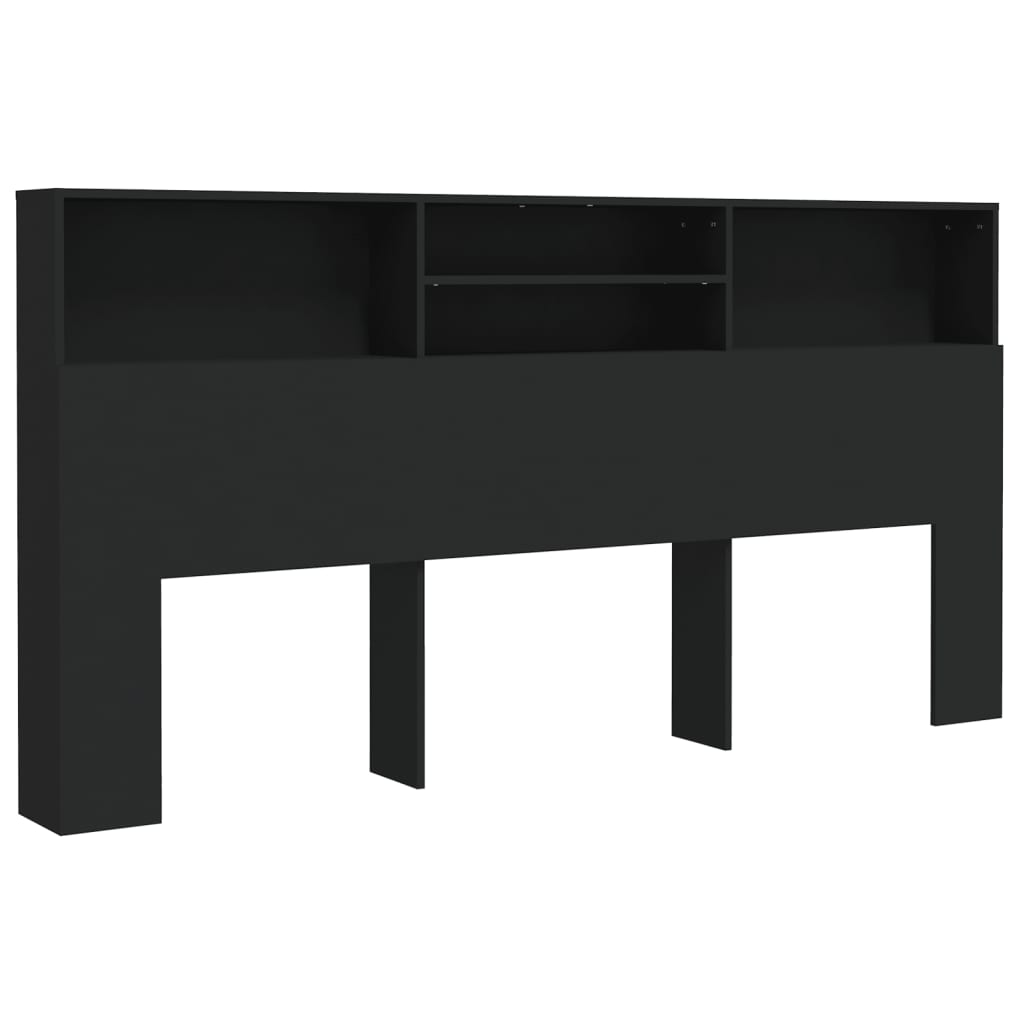 Hoofdbordkast 200X19X103,5 Cm Zwart