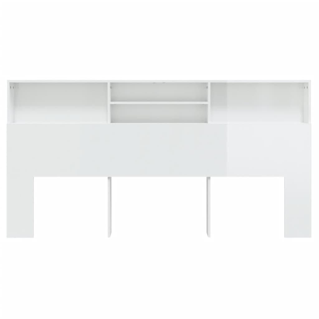 Hoofdbordkast 200X19X103,5 Cm Hoogglans Wit