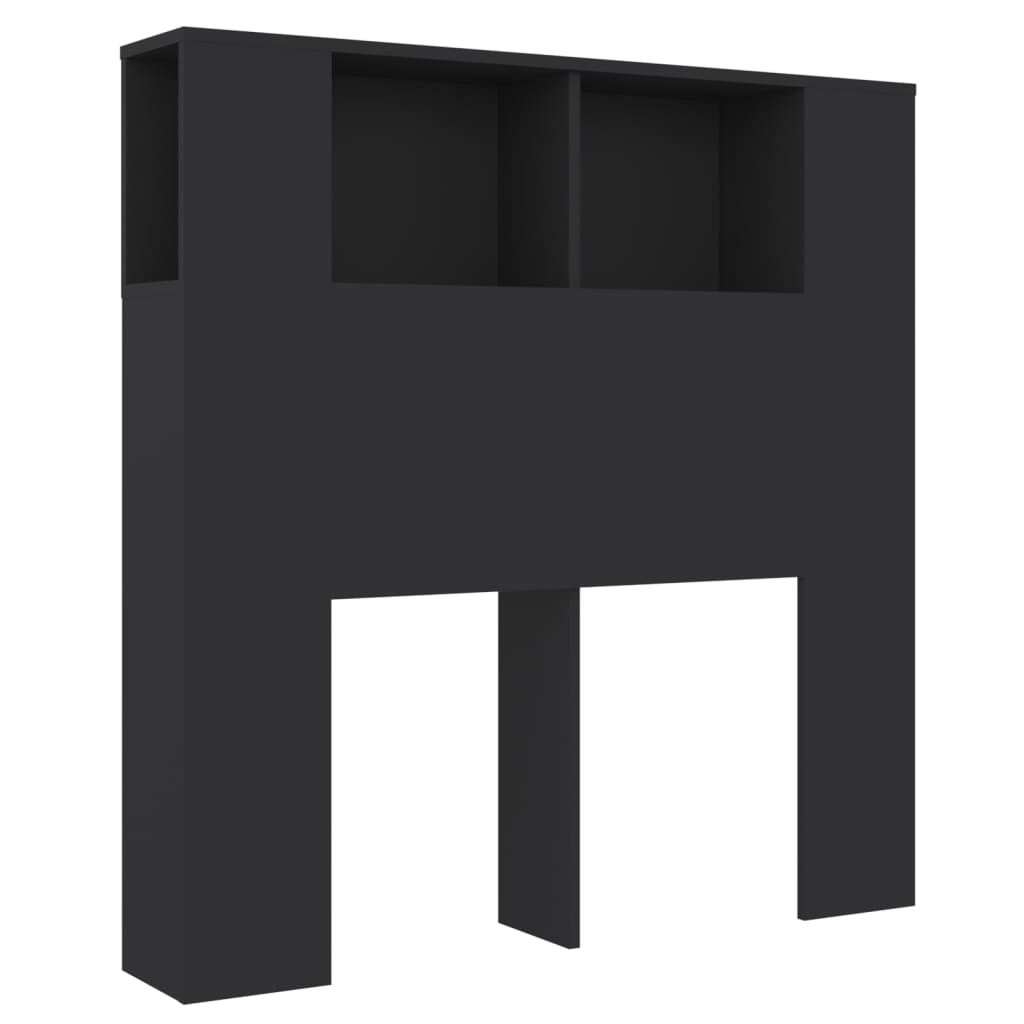 Hoofdbordkast 100X18,5X104,5 Cm Zwart