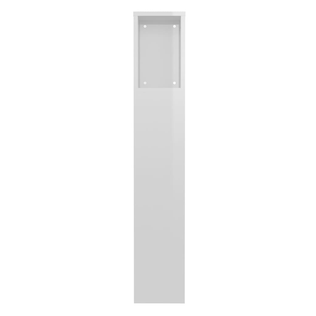 Hoofdbordkast 100X18,5X104,5 Cm Hoogglans Wit
