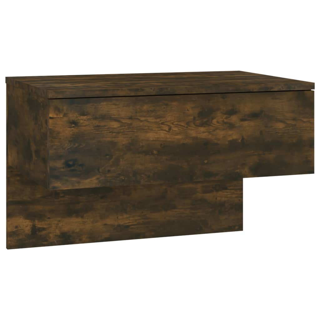 Wandnachtkastje Bewerkt Hout Gerookt Eikenkleurig