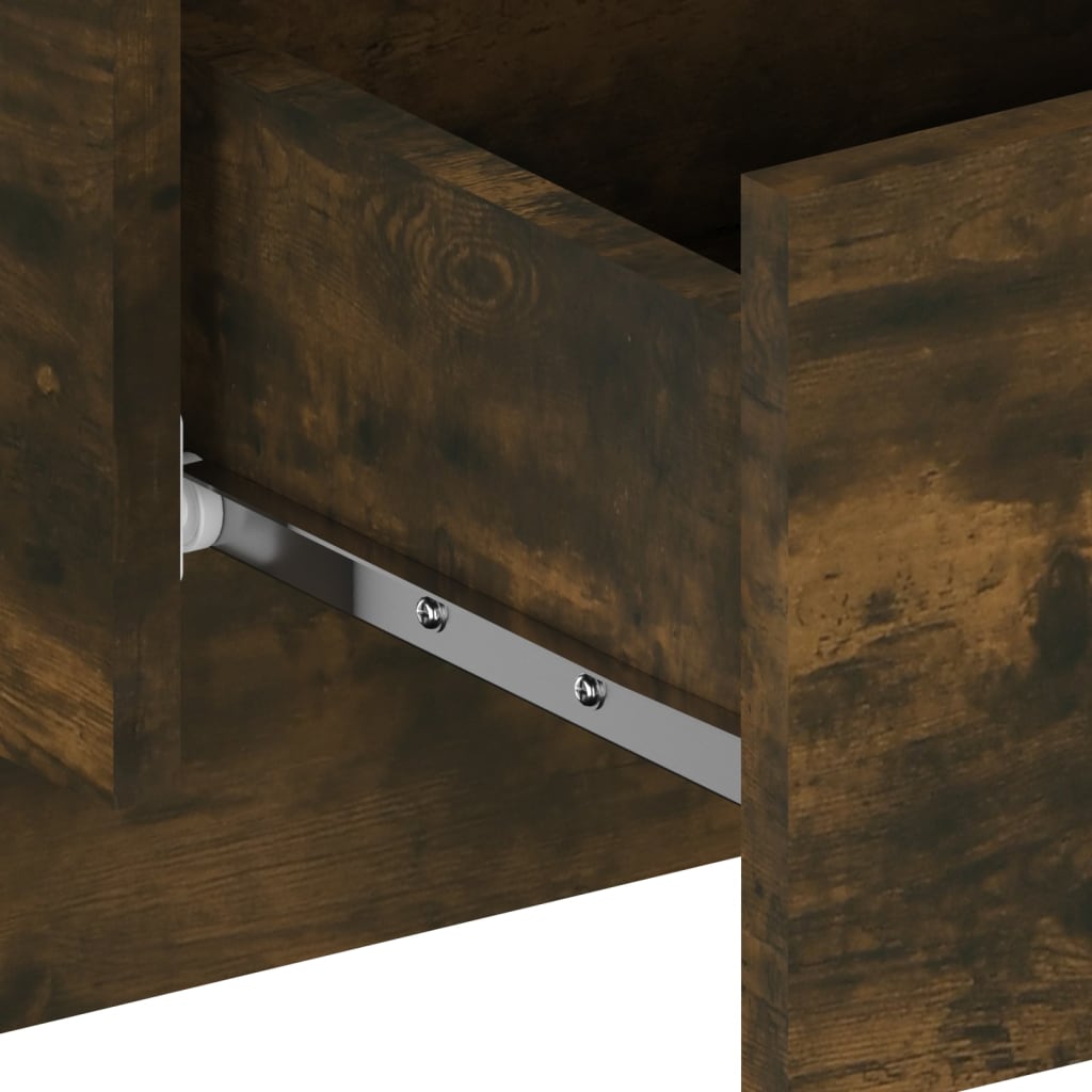 Wandnachtkastjes 2 St Bewerkt Hout Gerookt Eikenkleurig