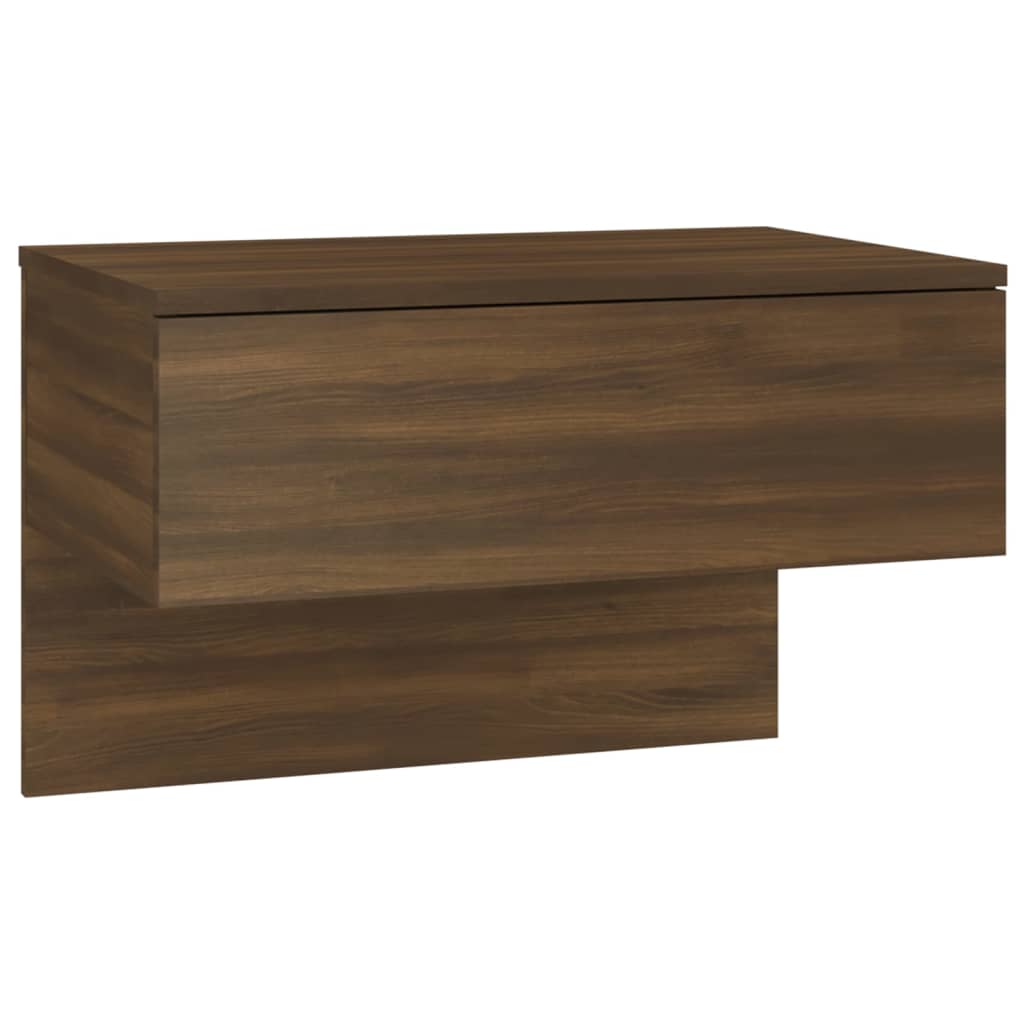 Wandnachtkastje Bewerkt Hout Bruineikenkleurig