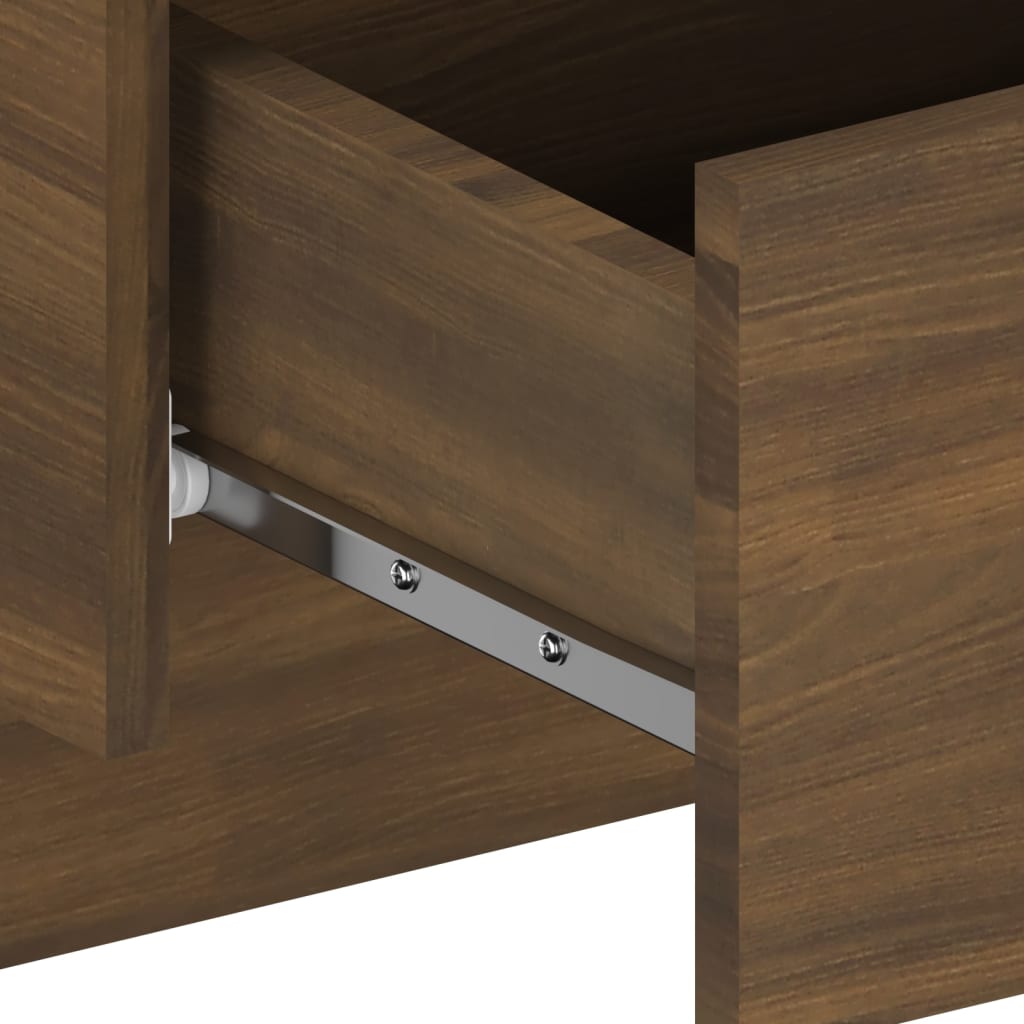 Wandnachtkastje Bewerkt Hout Bruineikenkleurig