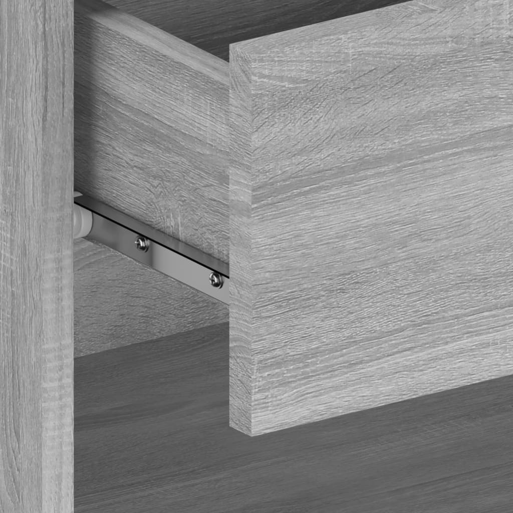 Wandnachtkastjes 2 St Bewerkt Hout Grijs Sonoma Eikenkleurig