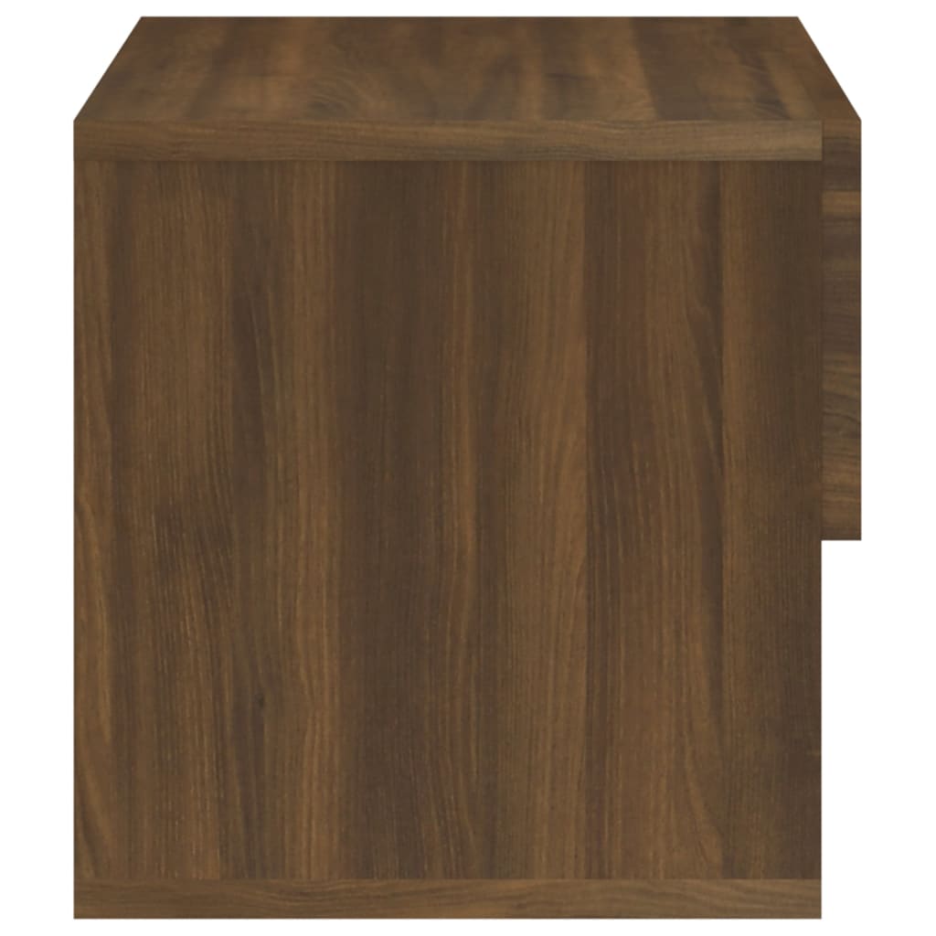 Wandnachtkastjes 2 St Bewerkt Hout Bruineikenkleurig
