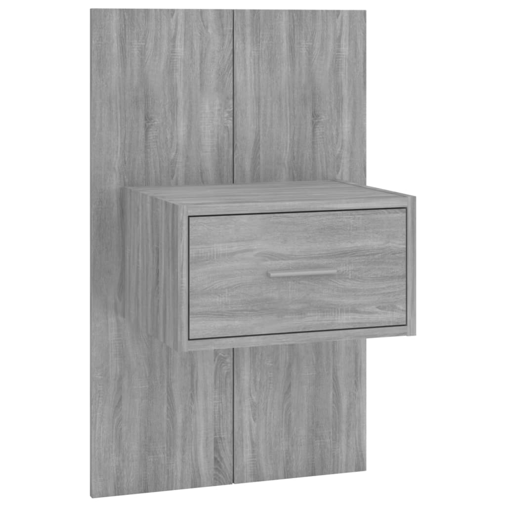 Wandnachtkastjes 2 St Bewerkt Hout Grijs Sonoma Eikenkleurig