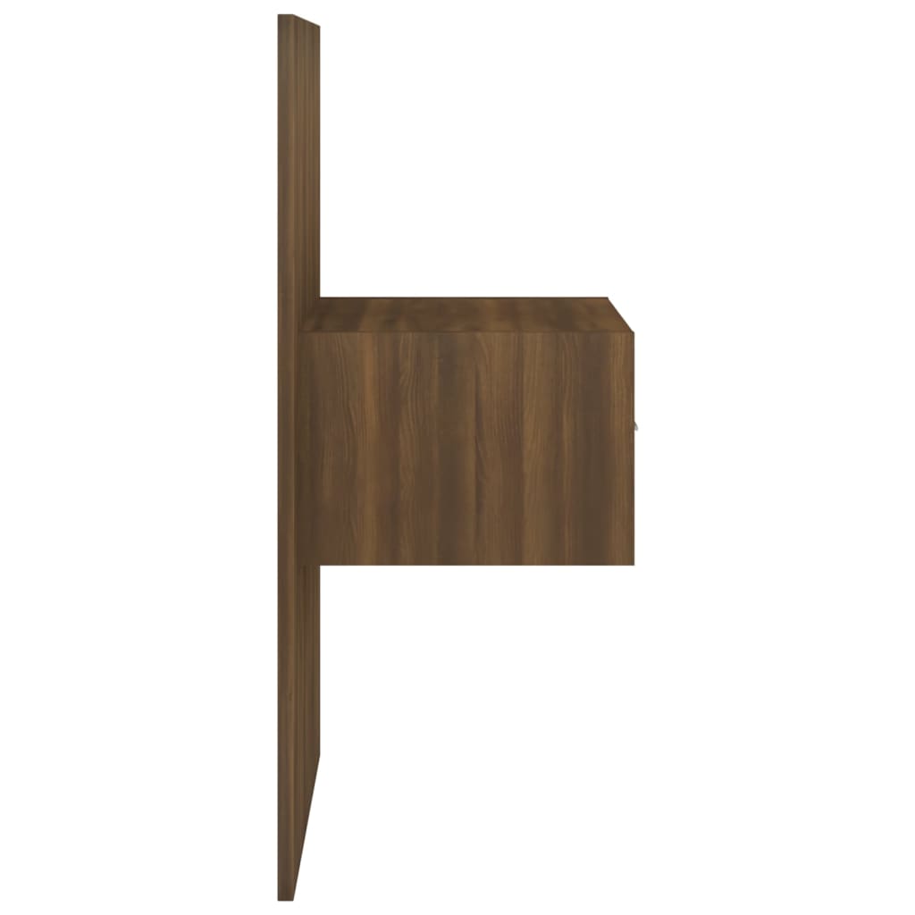 Wandnachtkastjes 2 St Bewerkt Hout Bruineikenkleurig