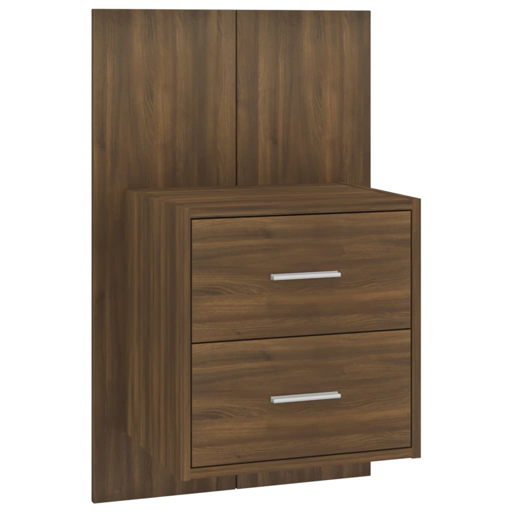 Wandnachtkastje Bewerkt Hout Bruineikenkleurig