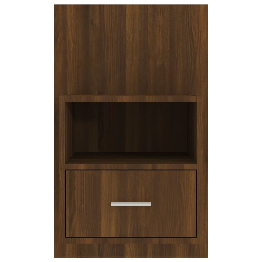 Wandnachtkastje Bewerkt Hout Bruineikenkleurig