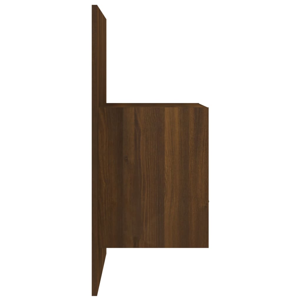 Wandnachtkastjes 2 St Bewerkt Hout Bruineikenkleurig