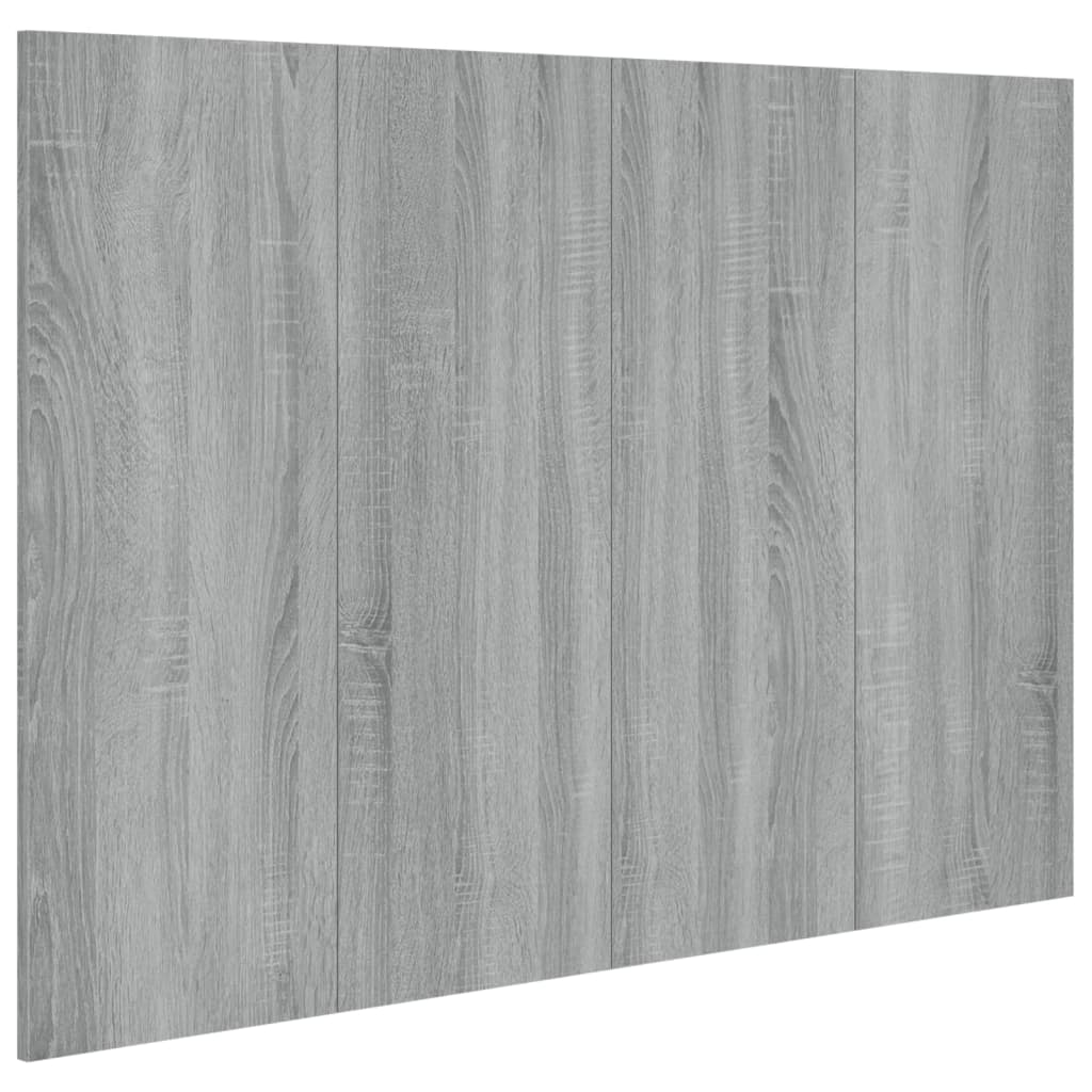 Hoofdbord 120X1,5X80 Cm Bewerkt Hout Grijs Sonoma Eikenkleurig