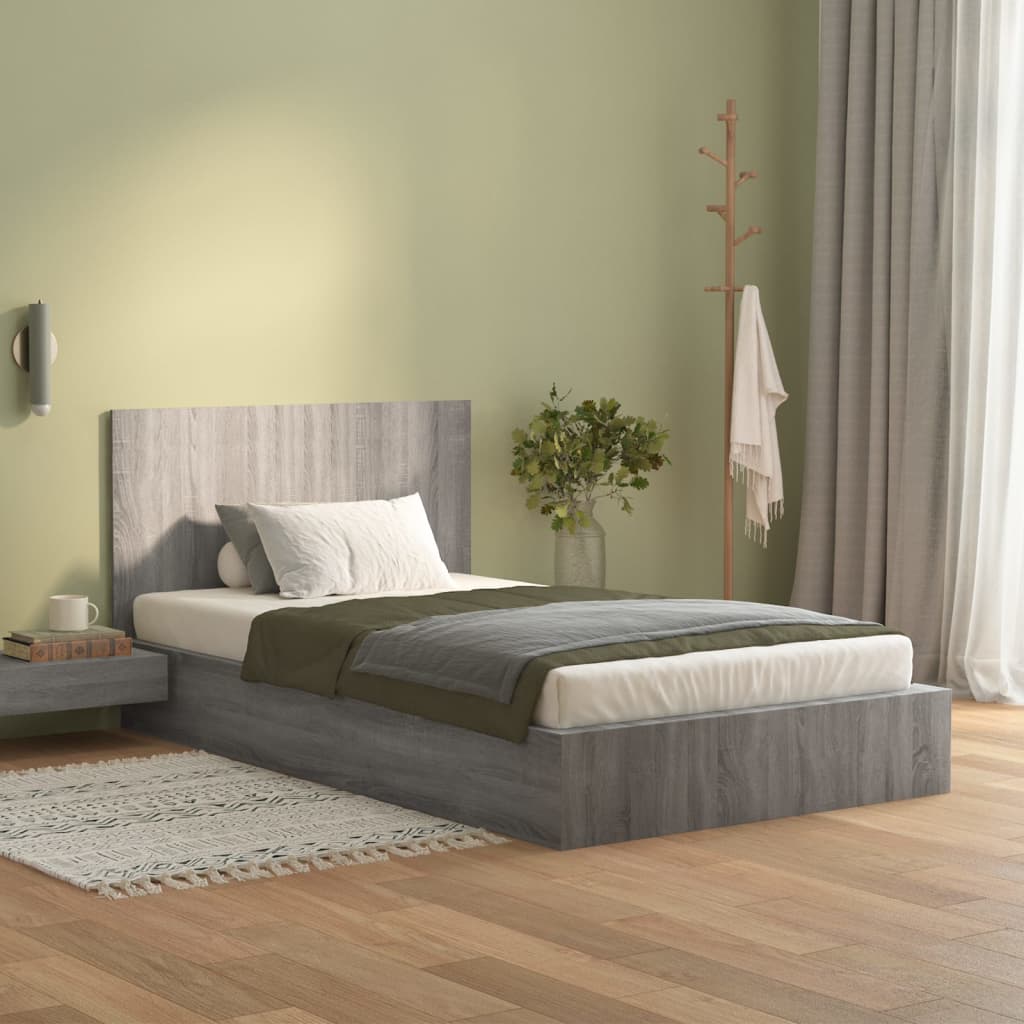 Hoofdbord 120X1,5X80 Cm Bewerkt Hout Grijs Sonoma Eikenkleurig