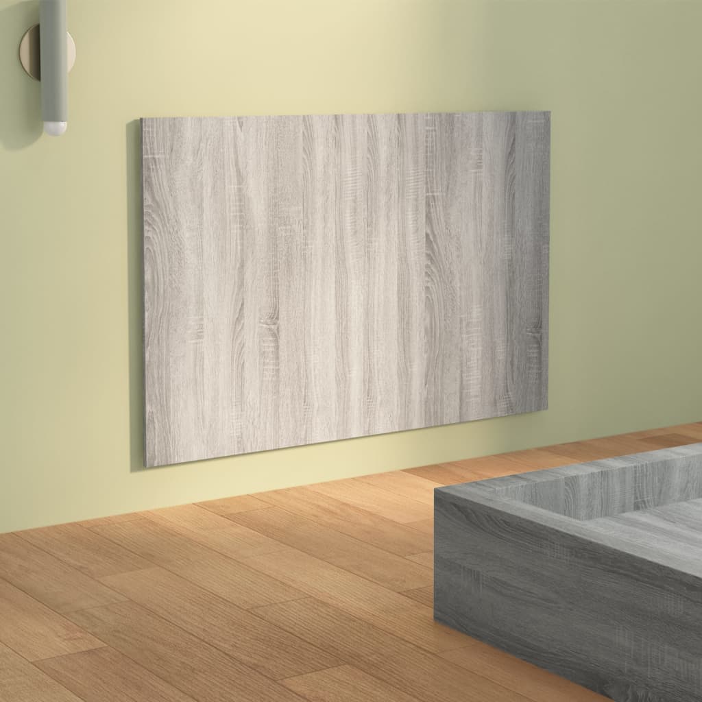 Hoofdbord 120X1,5X80 Cm Bewerkt Hout Grijs Sonoma Eikenkleurig