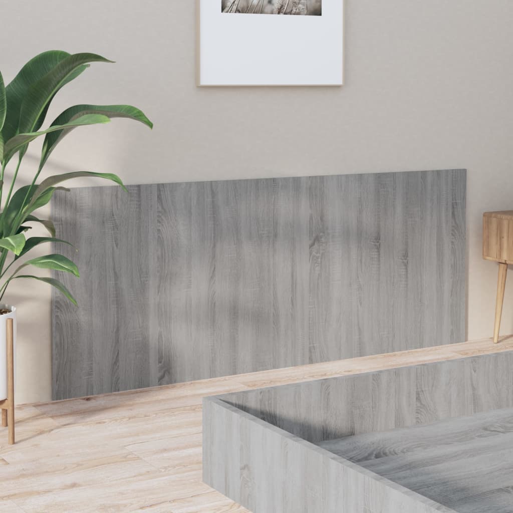 Hoofdbord 200X1,5X80 Cm Bewerkt Hout Grijs Sonoma Eikenkleurig