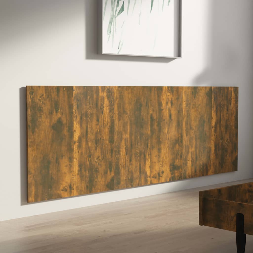 Hoofdbord Wandmodel 240X1,5X80 Cm Bewerkt Hout Gerookt Eiken