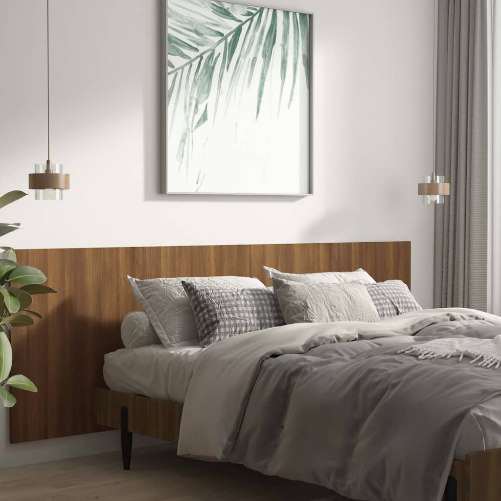 Hoofdbord Wandmodel 240X1,5X80 Cm Bewerkt Hout Bruineikenkleur