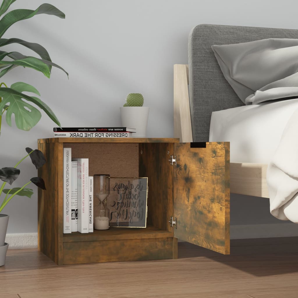 Nachtkastjes 2 St 40X39X40 Cm Gerookt Eikenkleurig