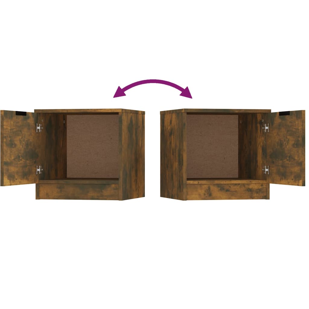 Nachtkastjes 2 St 40X39X40 Cm Gerookt Eikenkleurig