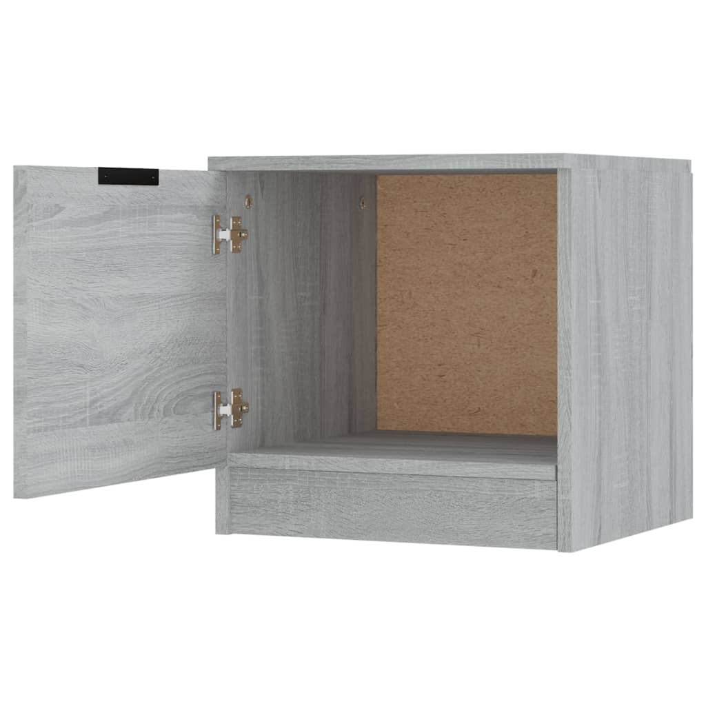 Nachtkastjes 2 St 40X39X40 Cm Grijs Sonoma Eikenkleurig