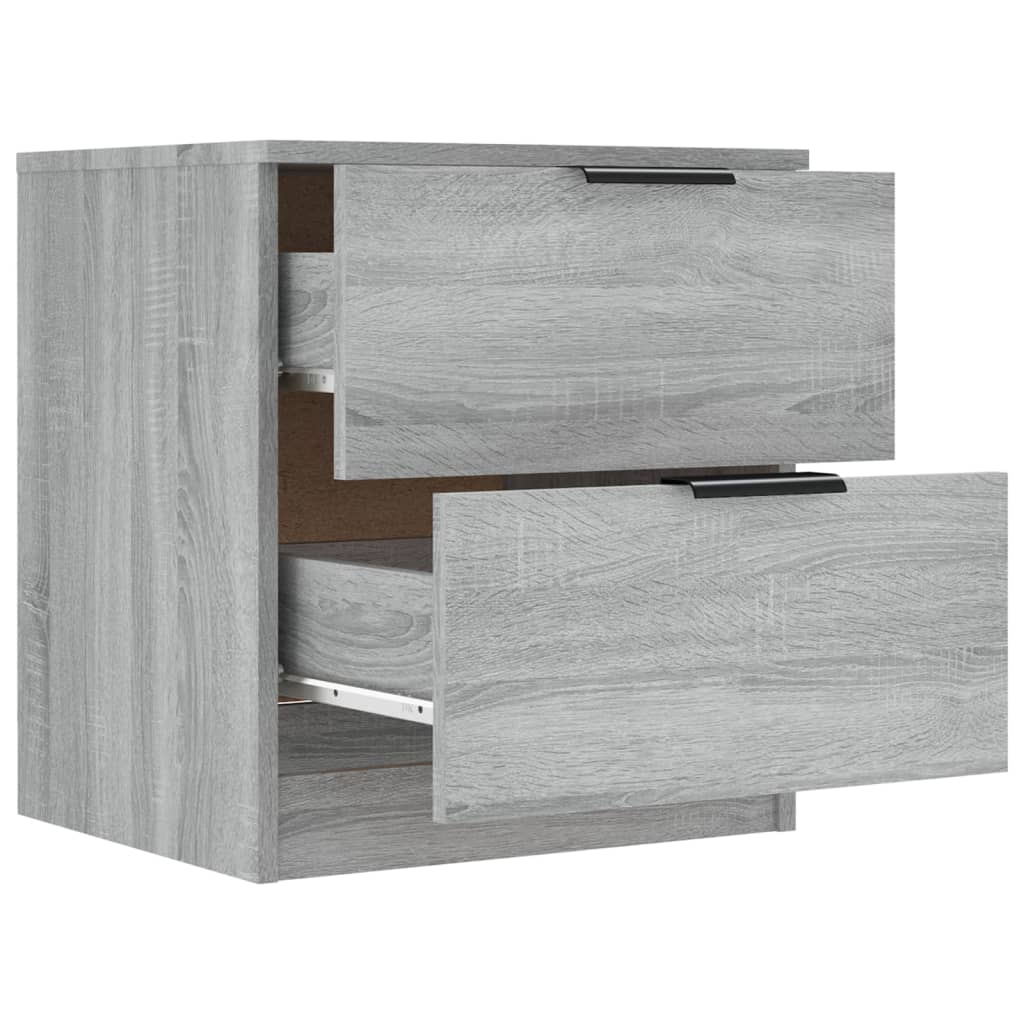 Nachtkastje Bewerkt Hout Grijs Sonoma Eikenkleurig