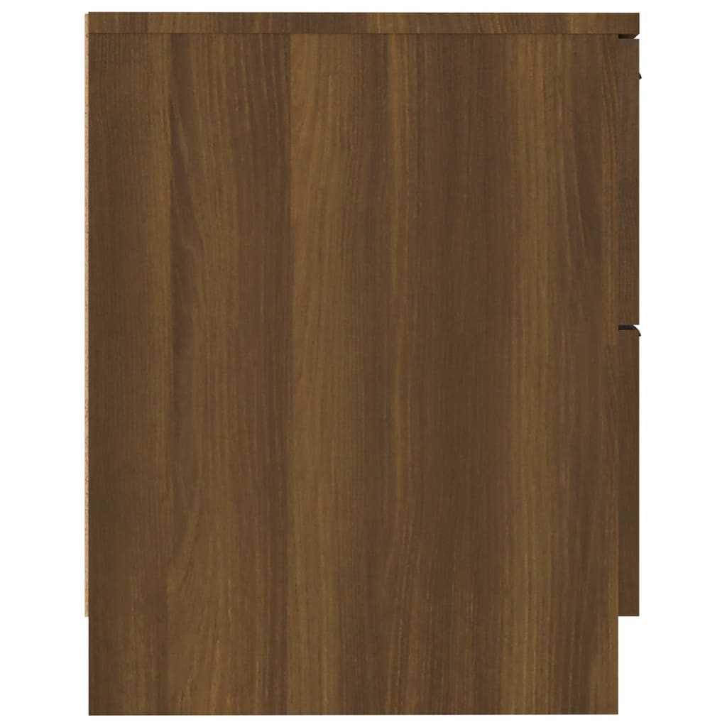 Nachtkastje Bewerkt Hout Bruineikenkleurig
