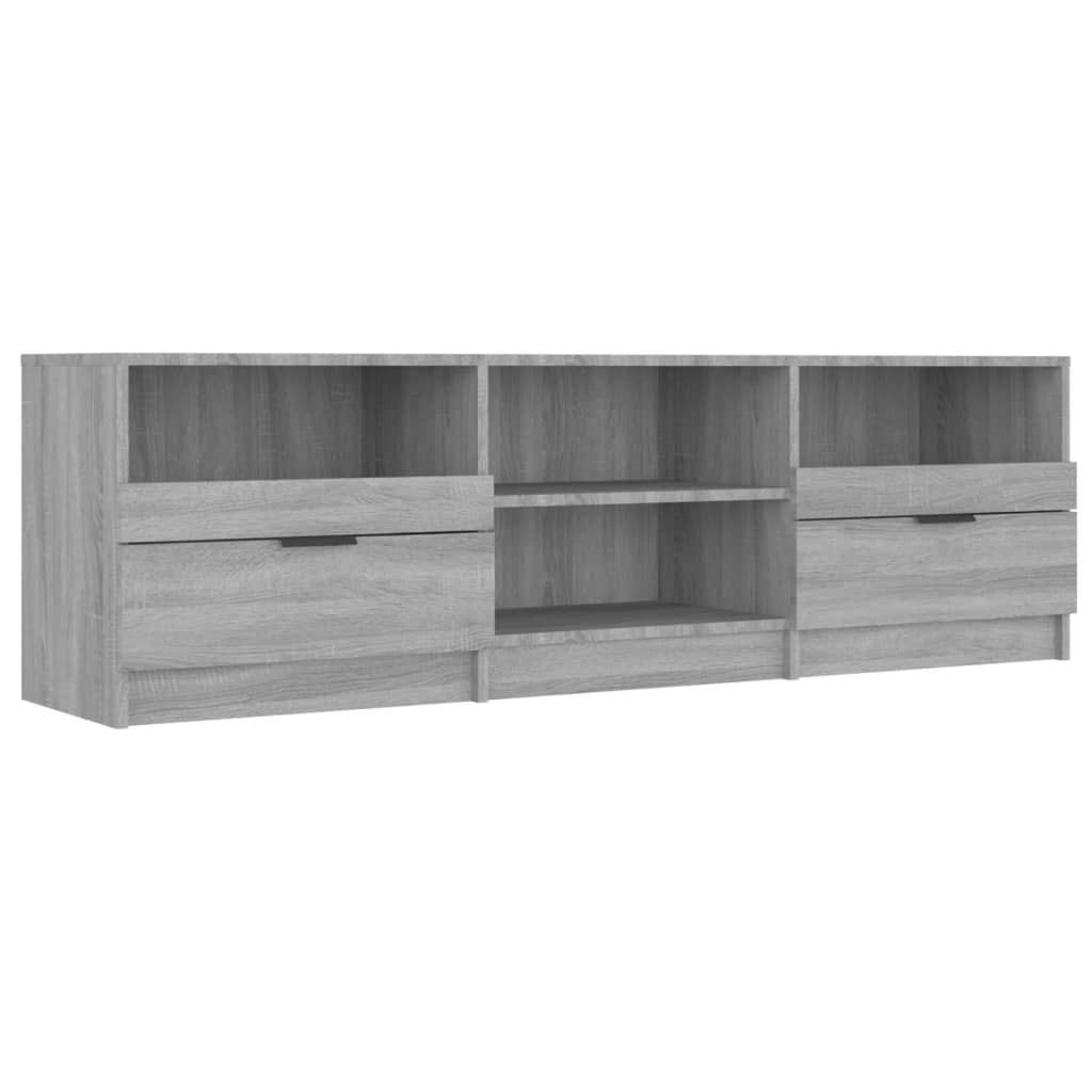 Tv-Meubel 150X33,5X45 Cm Bewerkt Hout Grijs Sonoma Eikenkleurig