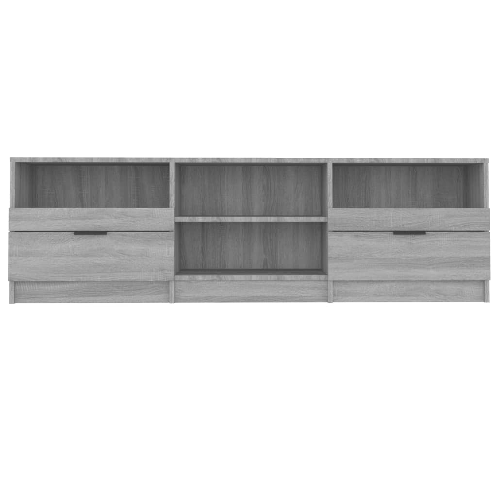Tv-Meubel 150X33,5X45 Cm Bewerkt Hout Grijs Sonoma Eikenkleurig