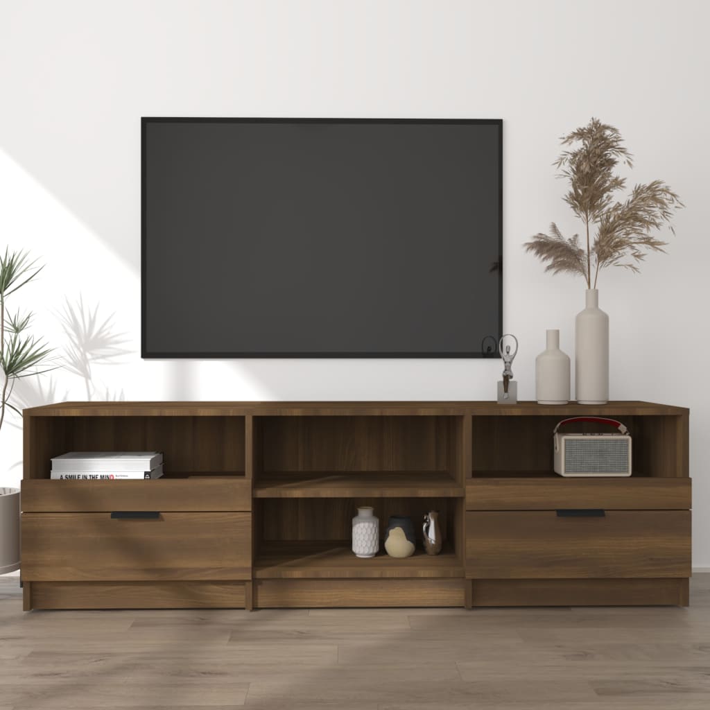 Tv-Meubel 150X33,5X45 Cm Bewerkt Hout Bruineikenkleurig