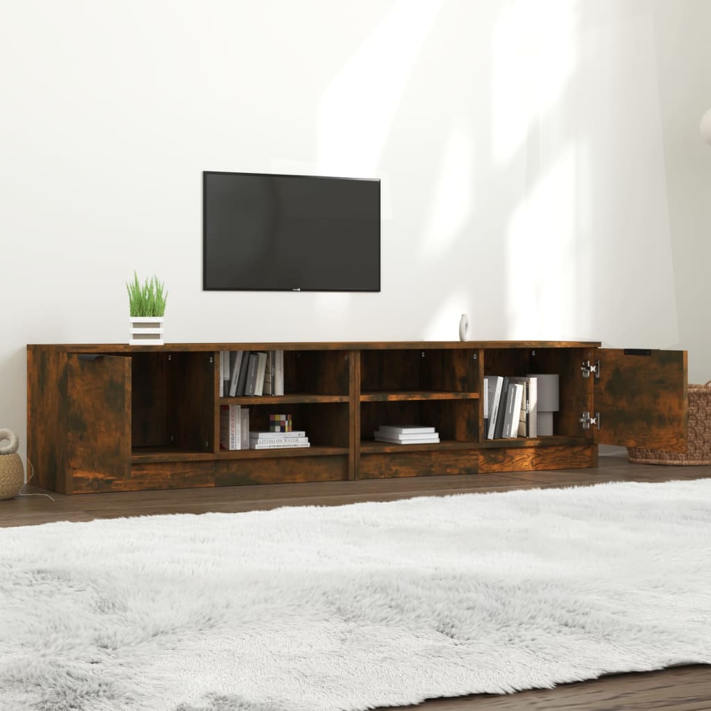 Tv-Meubelen 2 St 80X35X36,5 Cm Bewerkt Hout Gerookt Eikenkleur