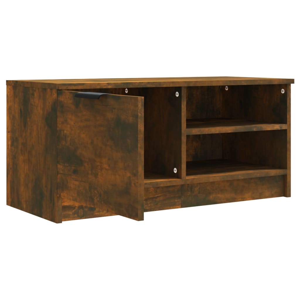 Tv-Meubelen 2 St 80X35X36,5 Cm Bewerkt Hout Gerookt Eikenkleur