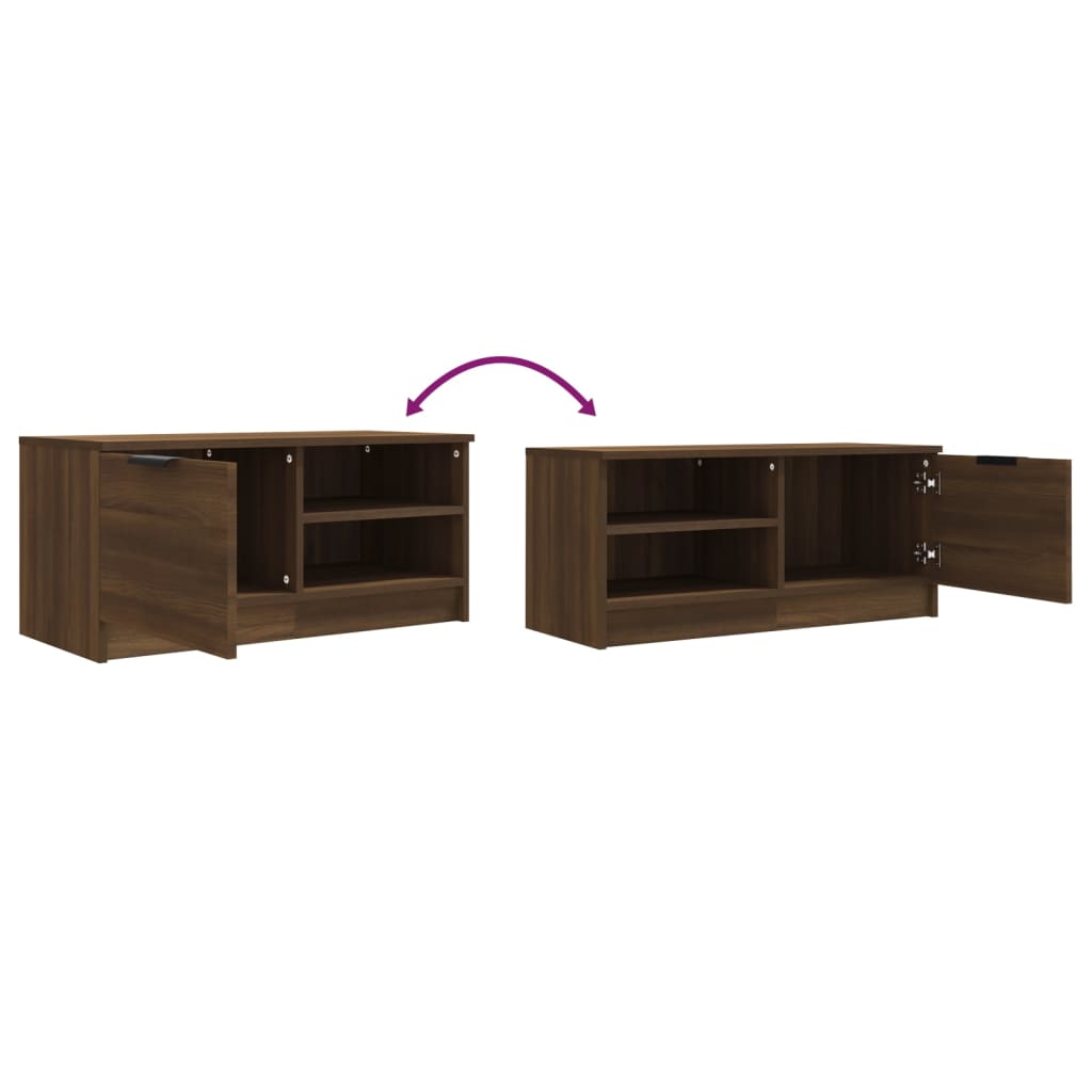 Tv-Meubelen 2 St 80X35X36,5 Cm Bewerkt Hout Bruineikenkleurig