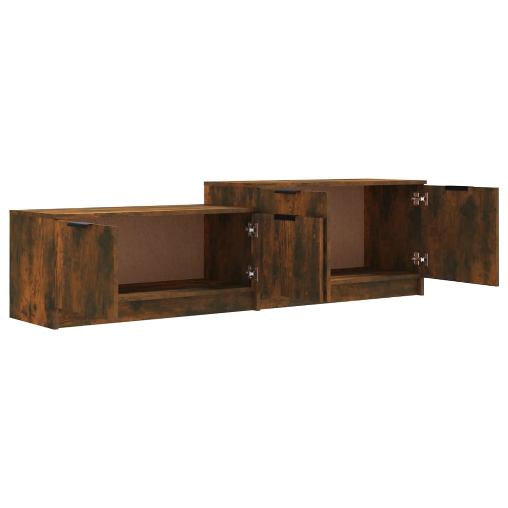 Tv-Meubel 158,5X36X45 Cm Bewerkt Hout Gerookt Eikenkleurig