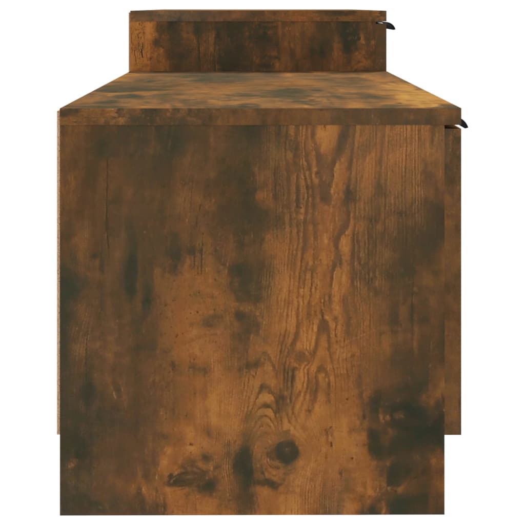Tv-Meubel 158,5X36X45 Cm Bewerkt Hout Gerookt Eikenkleurig