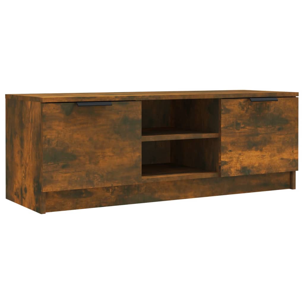 Tv-Meubel 102X35X36,5 Cm Bewerkt Hout Gerookt Eikenkleurig