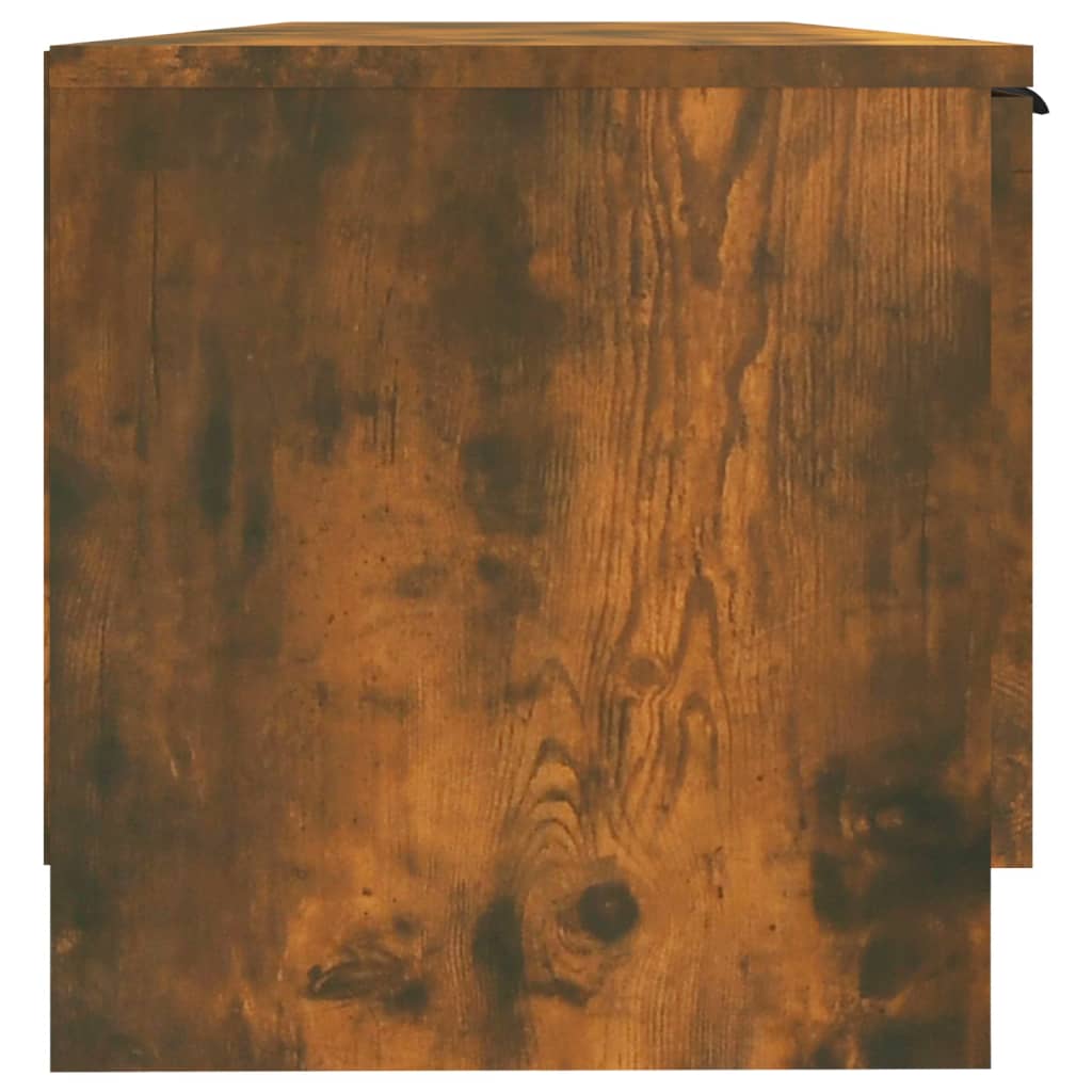 Tv-Meubel 102X35X36,5 Cm Bewerkt Hout Gerookt Eikenkleurig