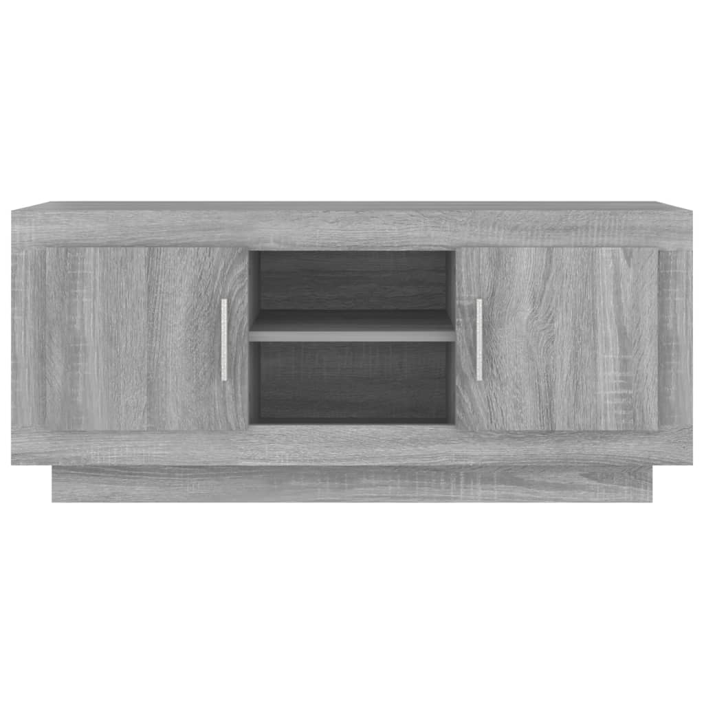 Tv-Meubel 102X35X45 Cm Bewerkt Hout Grijs Sonoma Eikenkleurig