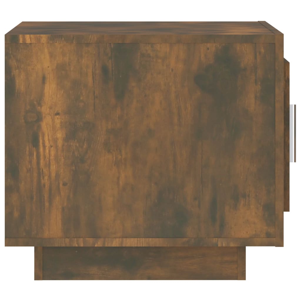 Salontafel 51X50X45 Cm Bewerkt Hout Gerookt Eikenkleurig