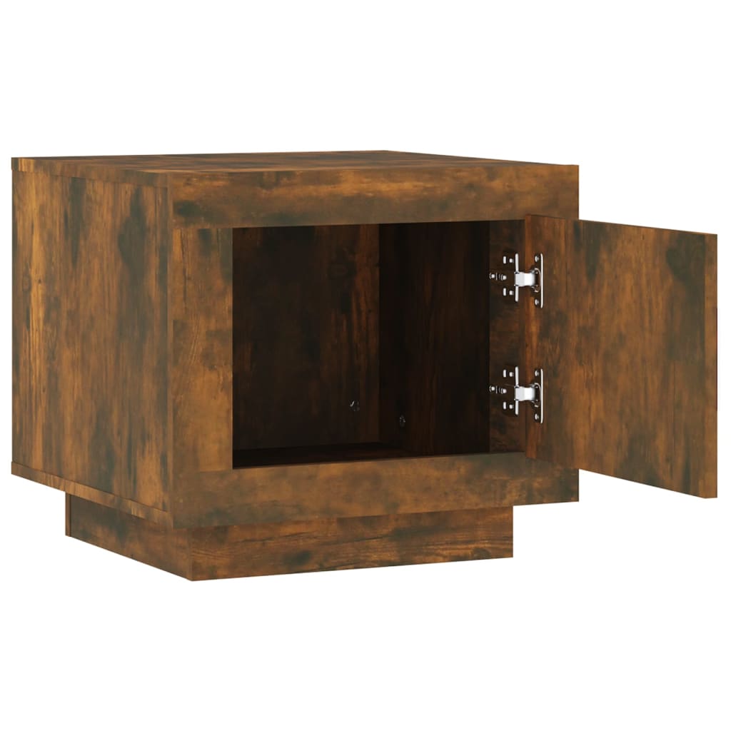 Salontafel 51X50X45 Cm Bewerkt Hout Gerookt Eikenkleurig