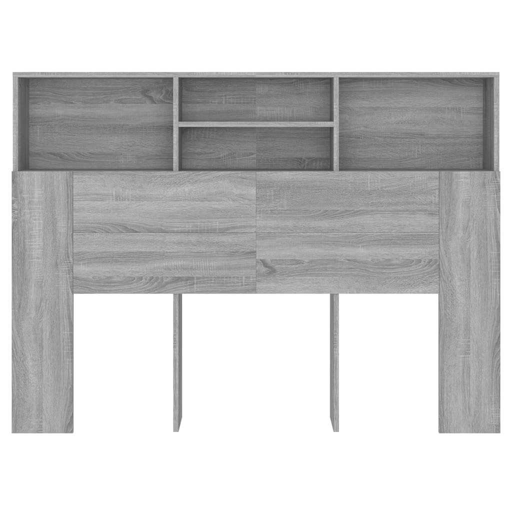 Hoofdbordkast 140X19X103,5 Cm Grijs Sonoma Eikenkleurig