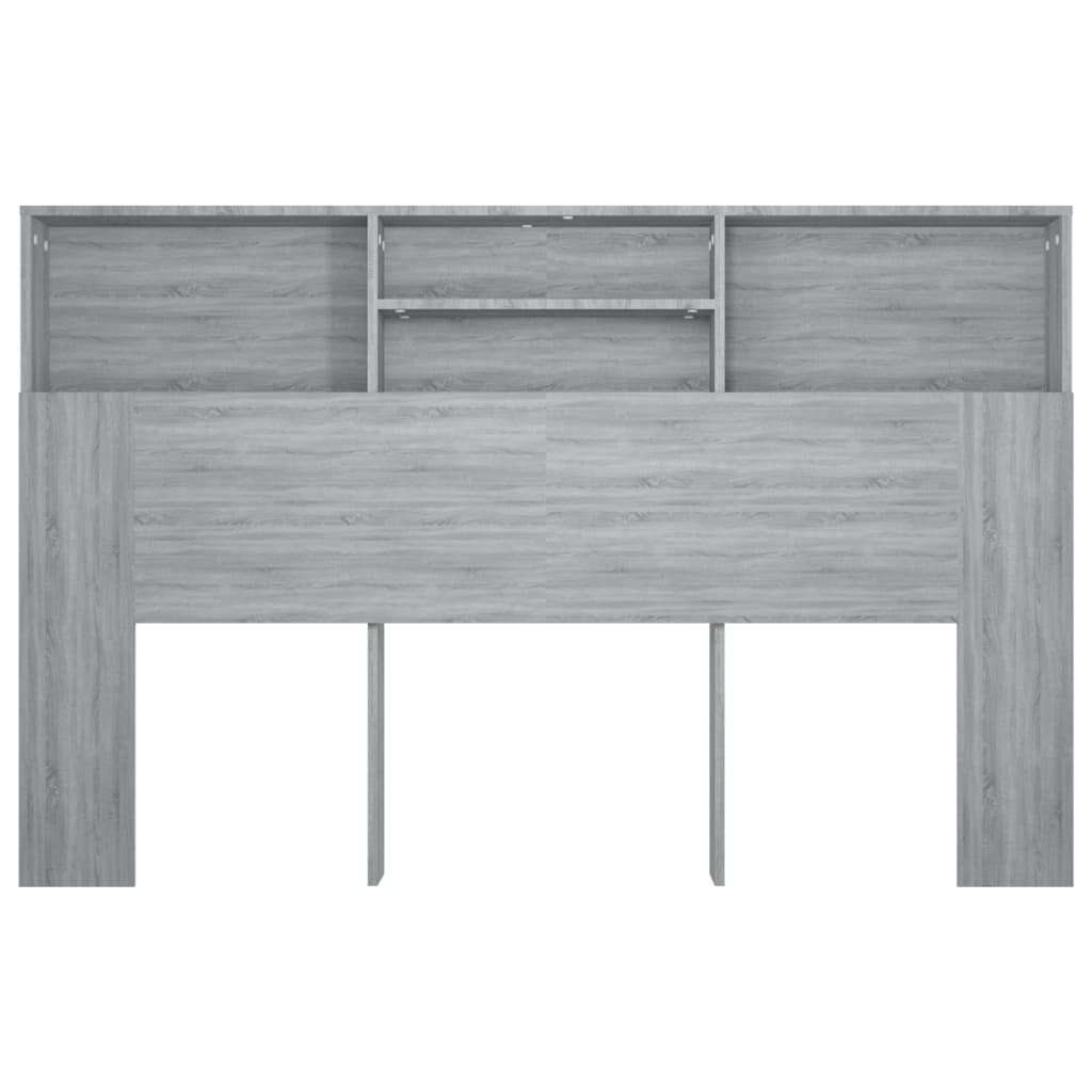 Hoofdbordkast 160X19X103,5 Cm Grijs Sonoma Eikenkleurig