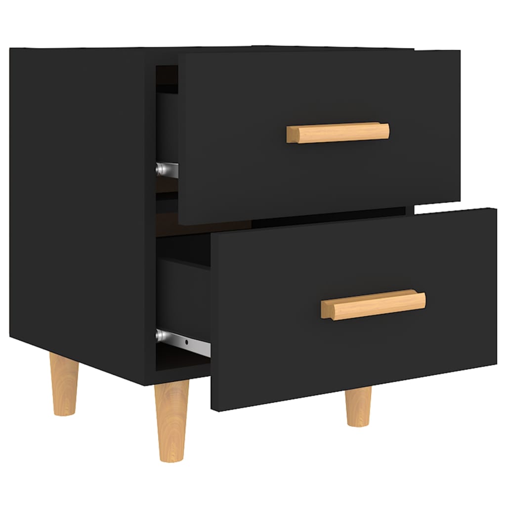Nachtkastjes 2 St 40X35X47,5 Cm Zwart