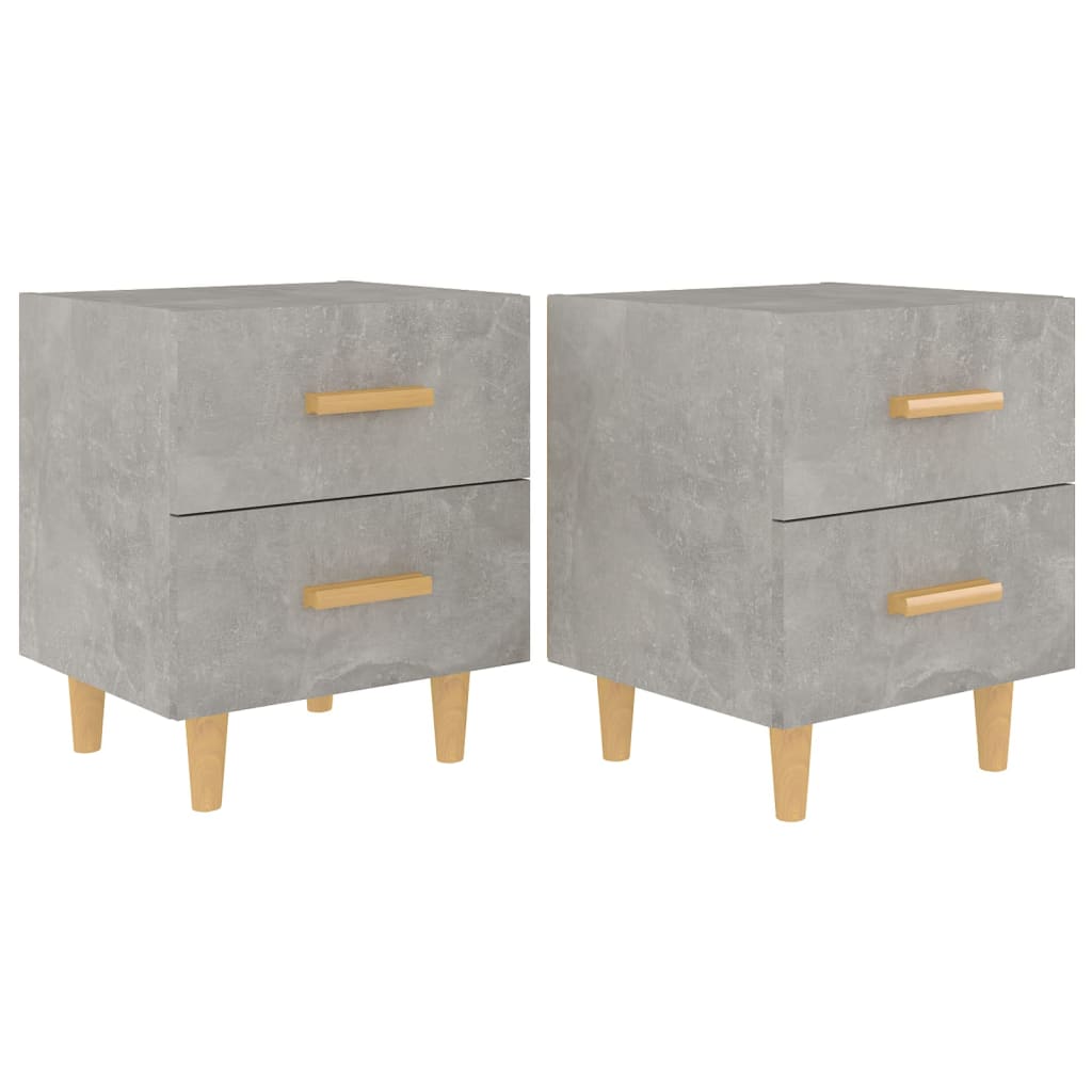 Nachtkastjes 2 St 40X35X47,5 Cm Betongrijs