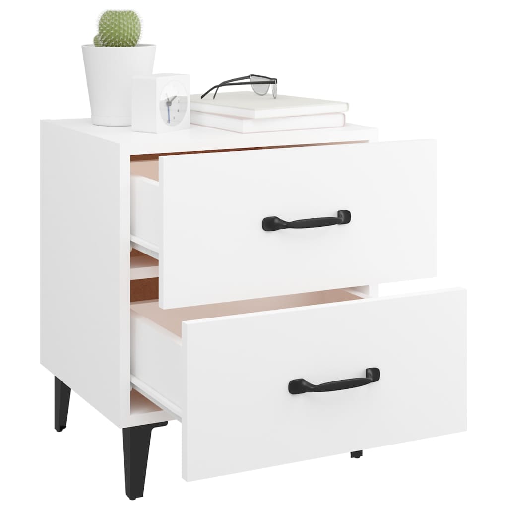 Nachtkastjes 2 St 40X35X47,5 Cm Wit