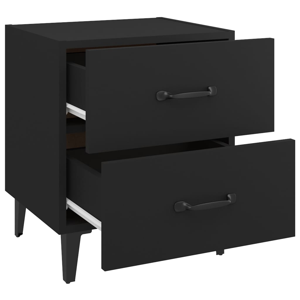 Nachtkastjes 2 St 40X35X47,5 Cm Zwart