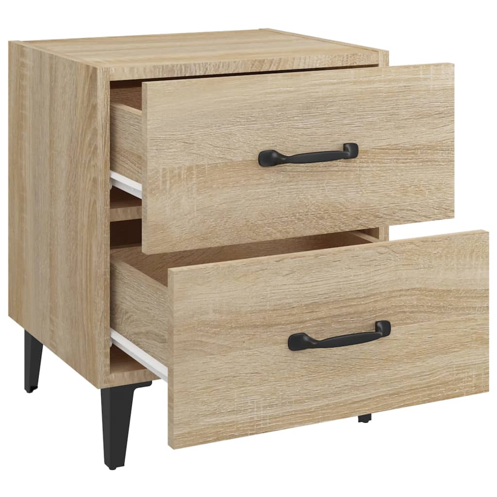 Nachtkastjes 2 St 40X35X47,5 Cm Sonoma Eikenkleurig