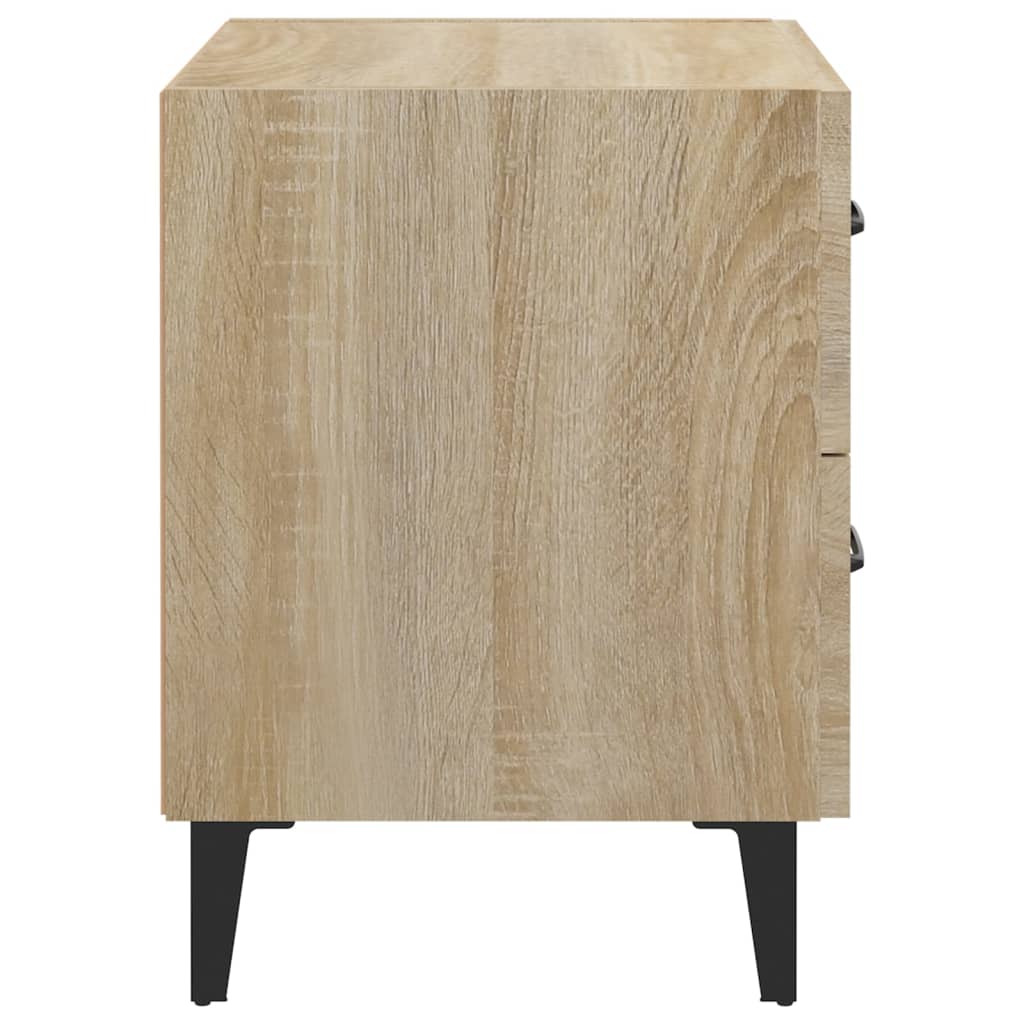 Nachtkastjes 2 St 40X35X47,5 Cm Sonoma Eikenkleurig