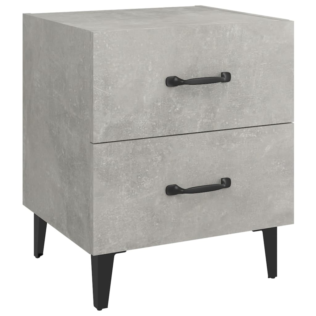 Nachtkastjes 2 St 40X35X47,5 Cm Betongrijs