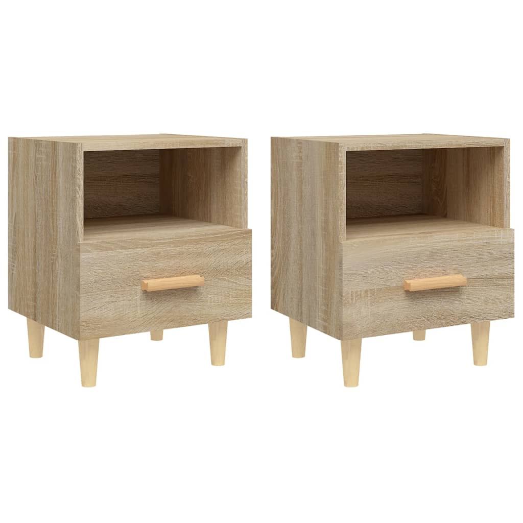 Nachtkastjes 2 St 40X35X47 Cm Sonoma Eikenkleurig